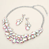 Multi Stone Bubble Cluster Evening Necklace