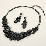 Multi Stone Bubble Cluster Evening Necklace