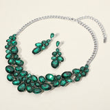 Multi Stone Bubble Cluster Evening Necklace