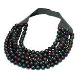 Multistrand Beaded Statement Magnetic Necklace