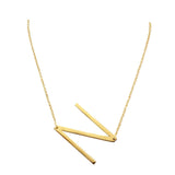 N Monogram Metal Pendant Necklace