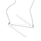 N Monogram Metal Pendant Necklace