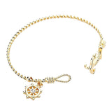 Women's Nautical Anchor Helm Charm Hook Bracelet