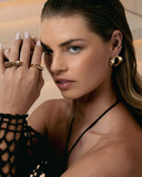 Olivia Sculptural Dome Earrings Gold