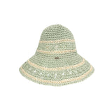 Open Weave Paper Straw Hand Crochet C.C Bucket Hat