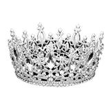 Oval Stone Accented Pageant Crown Tiara