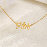 Trendy Hollow Moon & Star Pendant Necklace