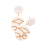 Patterned Oval Polymer Clay Dangle Earrings