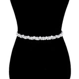 Pearl Crystal Rhinestone Floral Bridal Wedding Belt Headband
