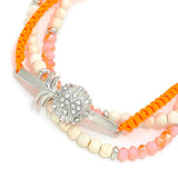 Pineapple Charm Double Tassel Cinch Bracelet