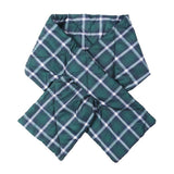 Plaid Check Puffy Scarf Check Quilted Pull Thru Scarf