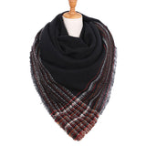 Plaid Liner Square Blanket Scarf Shawl