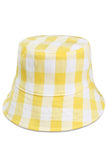 PLAID REVERSIBLE WIRED BRIM BUCKET HAT