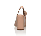 Daphne Leather Slingback Pump Taupe