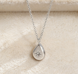Minimalist Eight-Pointed Star Zircon Necklace