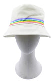Rainbow Trim Solid Bucket Hat
