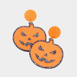 Resin Pumpkin Dangle Earrings