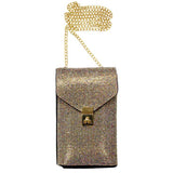 Women's Rhinestone Embellished Chain Crossbody Bag