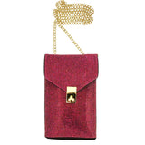 Women's Rhinestone Embellished Chain Crossbody Bag