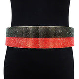 Rhinestone Pave Embellished Metal Waist Belt