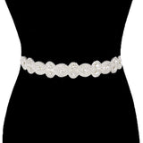 Rhinestone Sash Ribbon Bridal Wedding Belt Headband