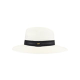 Ribbon and Leather Band C.C Panama Hat