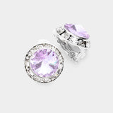Rivoli Cut Genuine Crystal Clip on Earrings