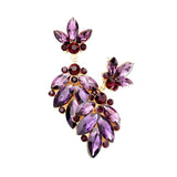 Rosa Crystal Marquise Ornate Floral Evening Earrings
