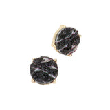 Women's Round Druzy Stud Earrings