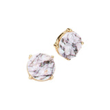 Women's Round Druzy Stud Earrings
