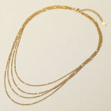 SECRET BOX_Stainless Steel Layered Chain Necklace