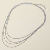 SECRET BOX_Stainless Steel Layered Chain Necklace