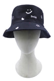 Smile and Heart Pattern Bucket Hat