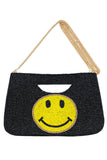 Smile Face Glass Beads Clutch