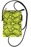 Snake Skin Print Cross Body Bag