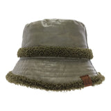 Soft Faux Leather Shearling C.C Bucket Hat