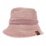 Soft Faux Leather Shearling C.C Bucket Hat