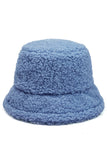 SOLID BOUCLE TEDDY BEAR BUCKET HAT