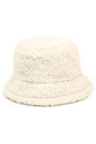 SOLID BOUCLE TEDDY BEAR BUCKET HAT
