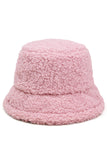 SOLID BOUCLE TEDDY BEAR BUCKET HAT