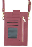 Solid Cellphone Crossbody With Clear Window