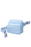 Solid Double Zipper Fanny Pack