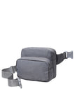 Solid Double Zipper Fanny Pack