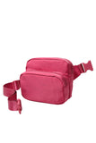 Solid Double Zipper Fanny Pack