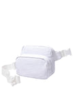 Solid Double Zipper Fanny Pack