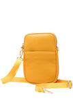 Solid PU Cell Phone Strap Bag