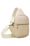 Women's Solid PU Sling Bag