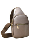 Women's Solid PU Sling Bag