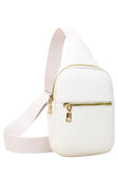 Women's Solid PU Sling Bag