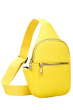 Women's Solid PU Sling Bag